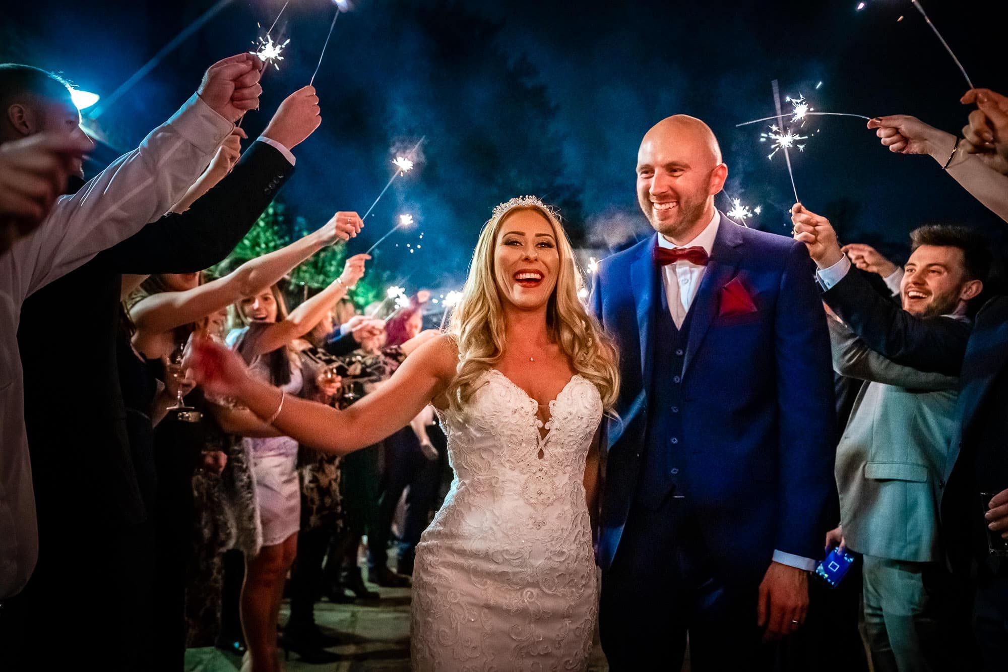 Hampshire Wedding Photographer - Great Fosters Sparklers